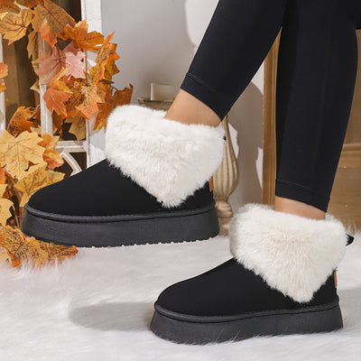 Homin Fluffy Lined Platform Slippers