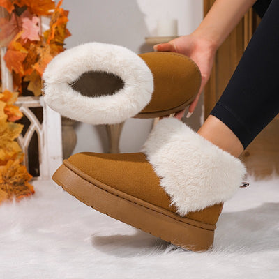 Homin Fluffy Lined Platform Slippers